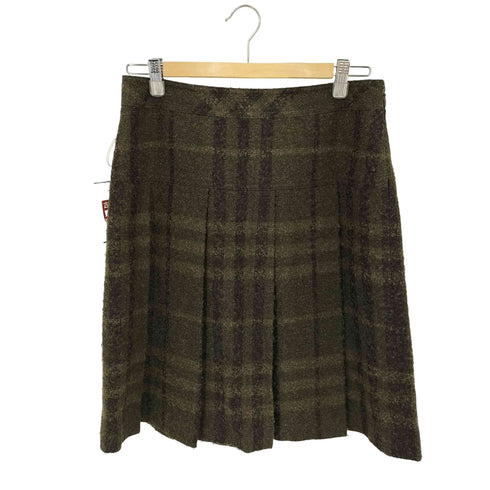 バーバリーロンドン BURBERRY LONDON ウール チェック プリーツスカート レディース JPN:42