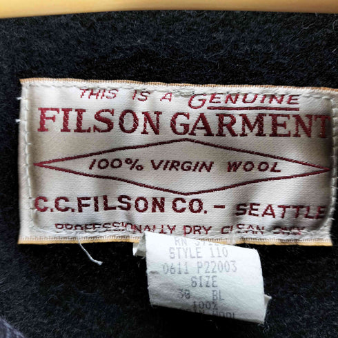 フィルソンガーメント FILSON GARMENT USA製 マッキーノクルーザー ウールジャケット メンズ 38