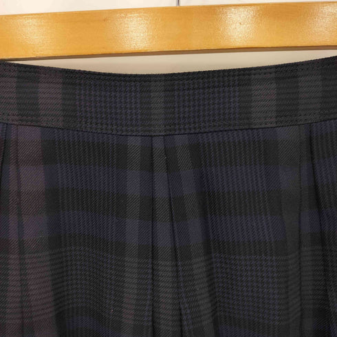 バーバリーロンドン BURBERRY LONDON チェック柄ウールフレアスカート レディース JPN:40