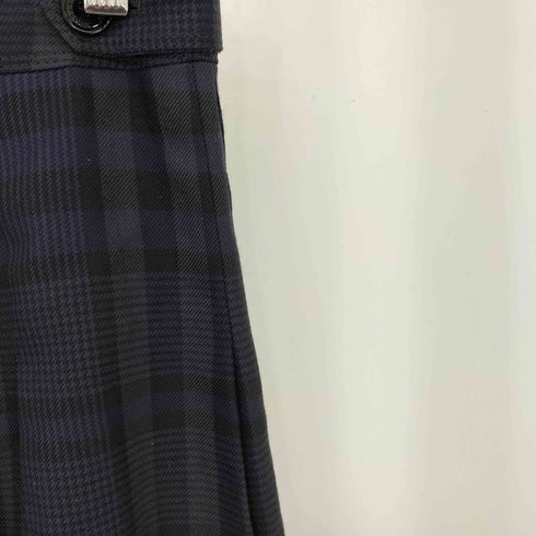 バーバリーロンドン BURBERRY LONDON チェック柄ウールフレアスカート レディース JPN:40