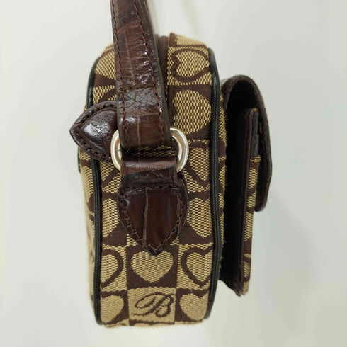 Brigbton モノグラム クロコ型押し 切り替え ショルダー バッグ レディース
