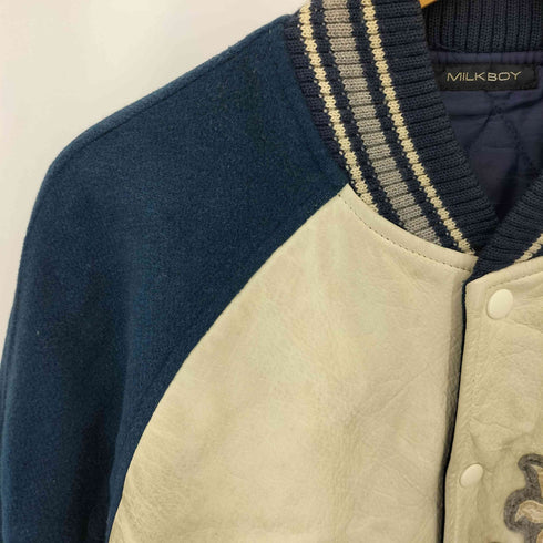 ミルクボーイ MILKBOY 90s レザー切替スタジアムジャケット レディース