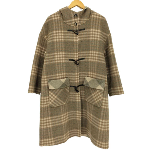 YUMOMO チェックダッフルコート レディース import:M