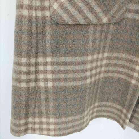 YUMOMO チェックダッフルコート レディース import:M
