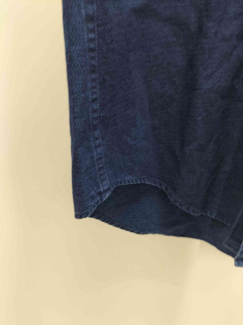ブルックスブラザーズ BROOKS BROTHERS インディゴ 先染め ワンポイント ロゴ 刺繍 L/S ボタンダウン シャツ メンズ import:S
