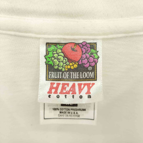 フルーツオブザルーム FRUIT OF THE LOOM 90S USA製 シングルステッチ BE ALLERGY ALERT プリントTシャツ メンズ import:XL