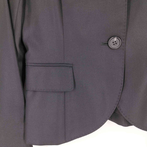 ミッシェルクラン MICHEL KLEIN ステッチデザイン ウールシルク 1Bテーラードジャケット レディース EUR:40