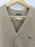ラコステ LACOSTE EXCLUSIVE EDITION Vネック ワンポイント ワッペン ウール ニット カーディガン メンズ import:S