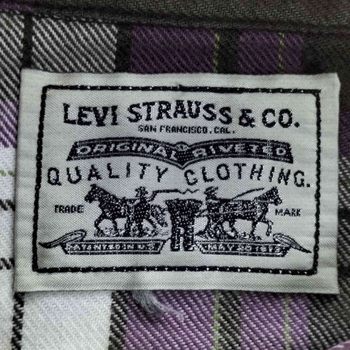 リーバイス Levis チェック柄 ウエスタンシャツ メンズ import:L