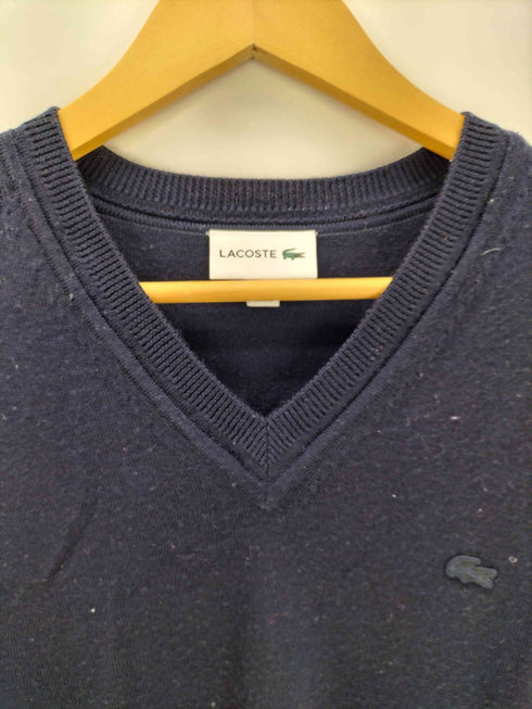 ラコステ LACOSTE Vネック ワンポイント ウール ニット セーター メンズ import:XS