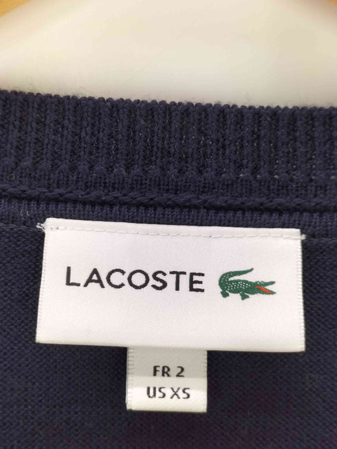 ラコステ LACOSTE Vネック ワンポイント ウール ニット セーター メンズ import:XS