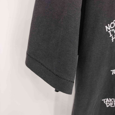 ヘインズ Hanes 90S USA製 シングルステッチ STEESSED OUT MESSAGE プリントTシャツ メンズ import:L