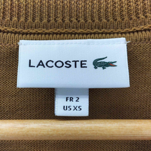 ラコステ LACOSTE Vネック ワンポイント ウール ニット セーター メンズ import:XS