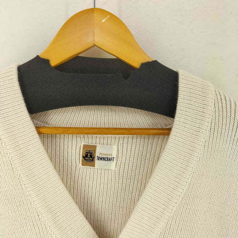 ペニーズタウンクラフト PENNEYS TOWNCRAFT ウール混ロゴワッペンニットカーディガン メンズ