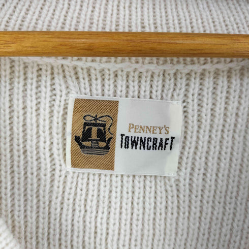 ペニーズタウンクラフト PENNEYS TOWNCRAFT ウール混ロゴワッペンニットカーディガン メンズ