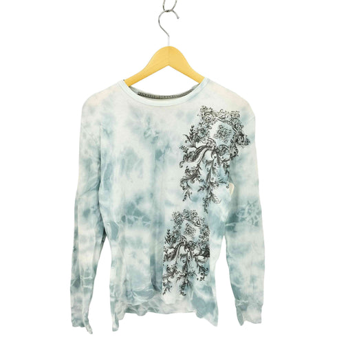 pop icon clothing リーフプリント タイダイ染め ワッフルニット サーマルカットソー メンズ s