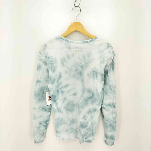 pop icon clothing リーフプリント タイダイ染め ワッフルニット サーマルカットソー メンズ s