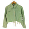 ザラ ZARA クロップド カットオフ デニムジャケット レディース import:M