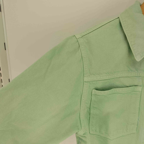 ザラ ZARA クロップド カットオフ デニムジャケット レディース import:M