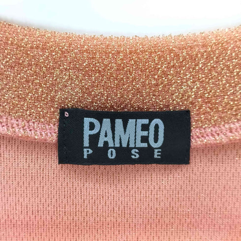 パメオポーズ Pameo Pose POSE NOVA BOSSA NOVA 刺繍 ラメグリッター Tシャツ レディース FREE