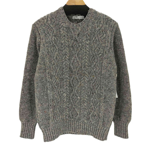 INIS MEAIN アイルランド製 ネップ フィッシャーマンニット メンズ JPN:M