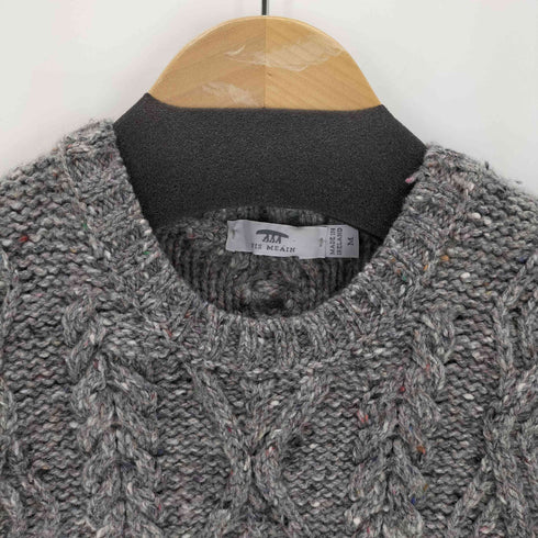 INIS MEAIN アイルランド製 ネップ フィッシャーマンニット メンズ JPN:M