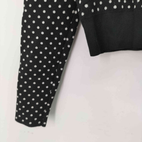 ザラ ZARA ドット柄パフスリーブカーディガン レディース import:S