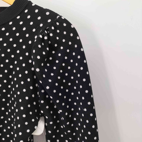 ザラ ZARA ドット柄パフスリーブカーディガン レディース import:S
