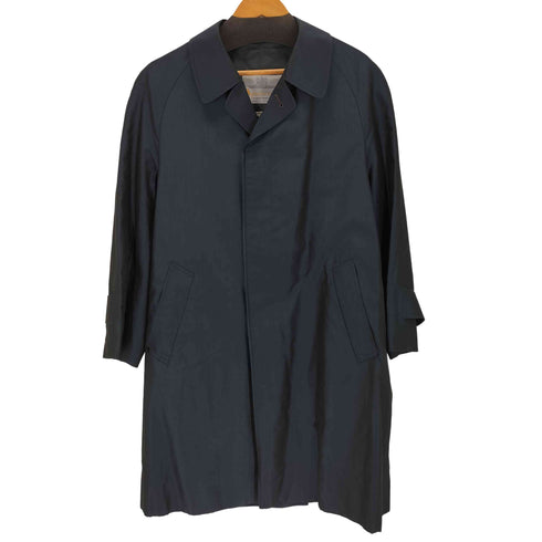 アクアスキュータム AQUASCUTUM 英国製 Pure Silk 比翼ステンカラーコート メンズ 36