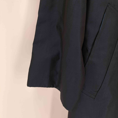 アクアスキュータム AQUASCUTUM 英国製 Pure Silk 比翼ステンカラーコート メンズ 36