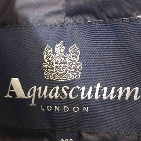 アクアスキュータム AQUASCUTUM 英国製 比翼ステンカラーコート メンズ 38