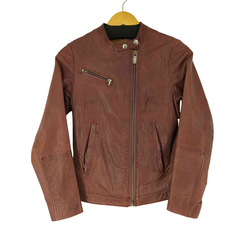 GOOSE CRAFT レザー シングルライダースジャケット レディース