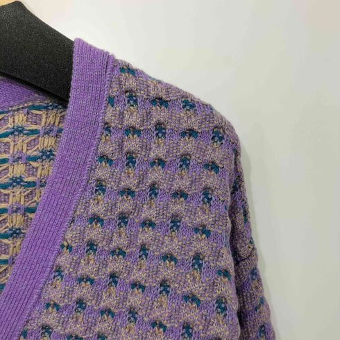 ロクビューティーアンドユースユナイテッドアローズ 6 BEAUTY & YOUTH UNITED ARROWS 21AW JACQUARD V NECK KNIT CARDIGAN レディース