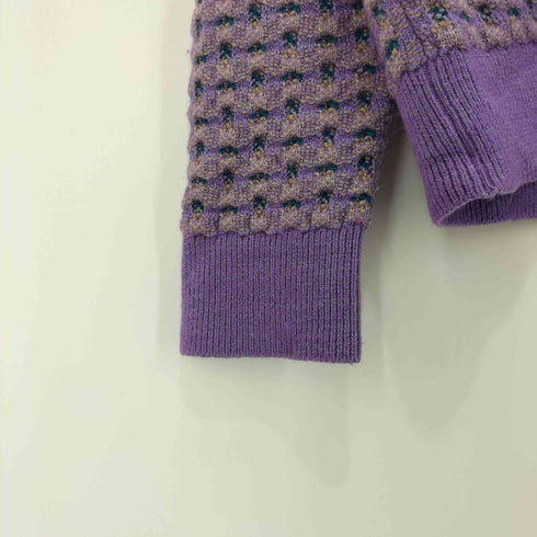 ロクビューティーアンドユースユナイテッドアローズ 6 BEAUTY & YOUTH UNITED ARROWS 21AW JACQUARD V NECK KNIT CARDIGAN レディース