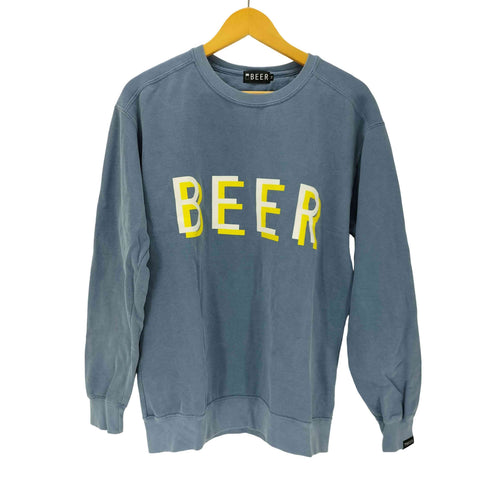着るBEER ロゴ プリント クルーネック プルオーバー スウェット メンズ import:M