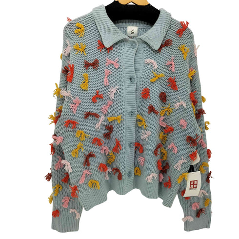 ロクビューティーアンドユースユナイテッドアローズ 6 BEAUTY & YOUTH UNITED ARROWS 23AW リボン ニットカーディガン レディース