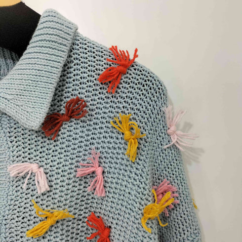 ロクビューティーアンドユースユナイテッドアローズ 6 BEAUTY & YOUTH UNITED ARROWS 23AW リボン ニットカーディガン レディース
