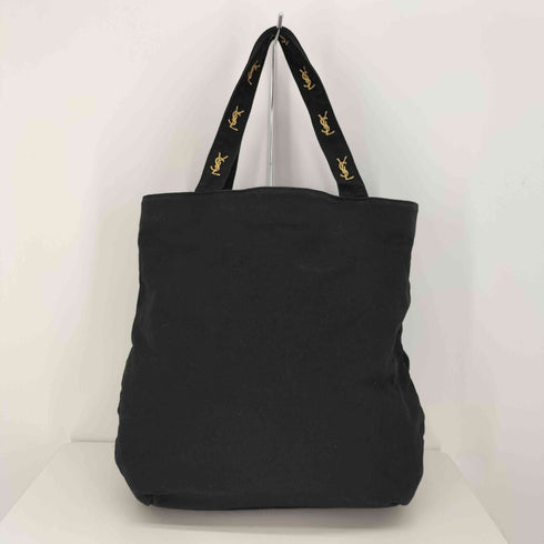 イヴサンローラン Yves Saint Laurent ロゴ刺繍 キャンバス トートバッグ レディース