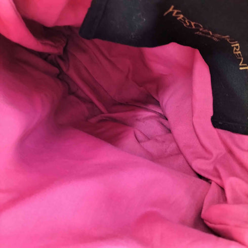 イヴサンローラン Yves Saint Laurent ロゴ刺繍 キャンバス トートバッグ レディース