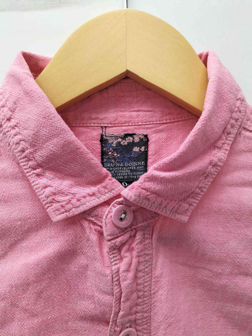 ブルーナボイン BRU NA BOINNE インディゴ染め クルミボタン L/S シャンブレー シャツ メンズ JPN:0