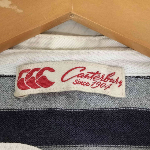 カンタベリー CANTERBURY ロゴ刺繍 ラガーシャツ メンズ import:M