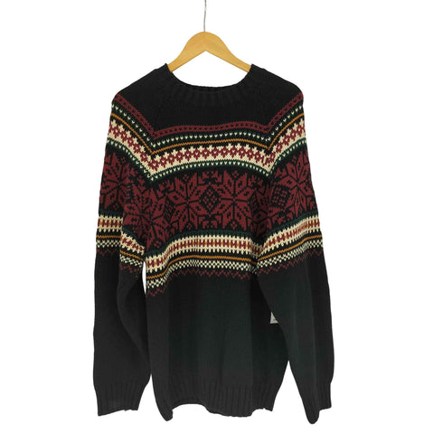 トミーヒルフィガー TOMMY HILFIGER 90-00S コットンノルディックニット メンズ import:L