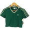 アディダスオリジナルス adidas Originals FOOTBALL JACQUARD V-NECK CROP POLO カレッジグリーン レディース JPN:XS