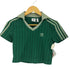 アディダスオリジナルス adidas Originals FOOTBALL JACQUARD V-NECK CROP POLO カレッジグリーン レディース JPN:XS