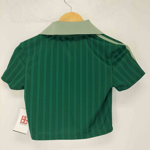 アディダスオリジナルス adidas Originals FOOTBALL JACQUARD V-NECK CROP POLO カレッジグリーン レディース JPN:XS
