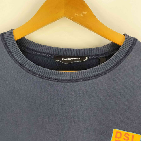 ディーゼル DIESEL ボーダー ナンバープリント クルーネック スウェット メンズ import:M