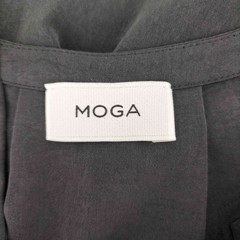 モガ MOGA ワッシャーデシン バンドカラーブラウス レディース JPN:2
