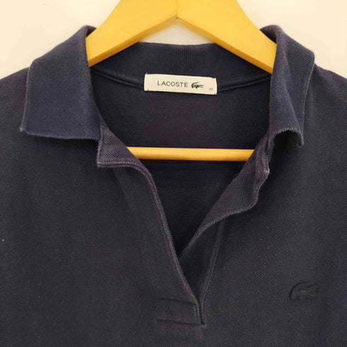 ラコステ LACOSTE ロゴ刺繍 スキッパーネックポロシャツ レディース 36