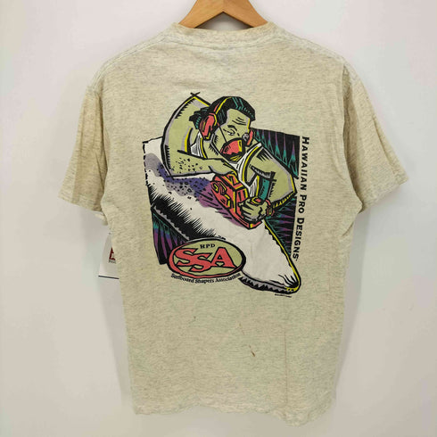 オニータ ONEITA 90S USA製 両面プリント サーフ クルーネックTシャツ メンズ import:M