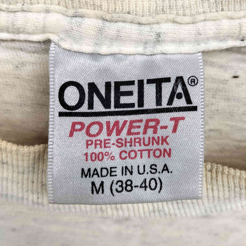 オニータ ONEITA 90S USA製 両面プリント サーフ クルーネックTシャツ メンズ import:M
